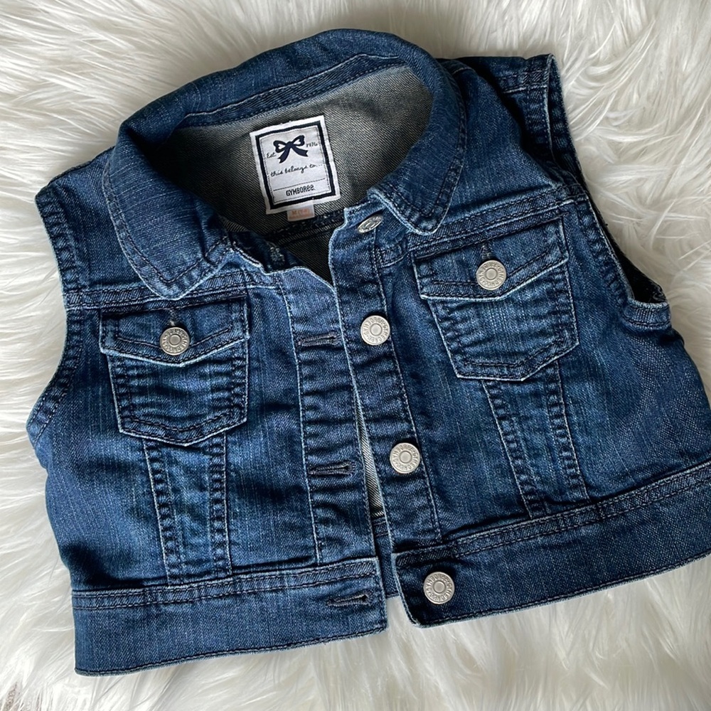 Gymboree Girls Crop Jean Vest size 7/8